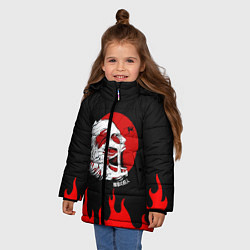 Куртка зимняя для девочки ATTACK ON TITAN ГОЛОВА ТИТАНА, цвет: 3D-светло-серый — фото 2