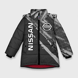 Куртка зимняя для девочки Nissan Car Ниссан, цвет: 3D-красный