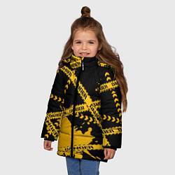 Куртка зимняя для девочки Лента DANGER, цвет: 3D-черный — фото 2