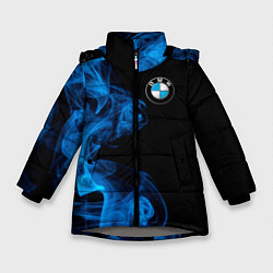 Куртка зимняя для девочки BMW Дым, цвет: 3D-светло-серый