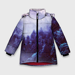 Куртка зимняя для девочки ЛЕСНОЙ ТУМАН, цвет: 3D-красный