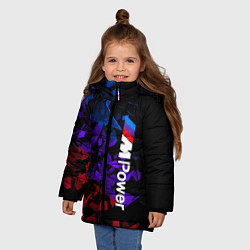 Куртка зимняя для девочки MPower BMW Осколки стекла, цвет: 3D-черный — фото 2