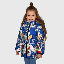Куртка зимняя для девочки SONIC ПАТТЕРН СОНИК, цвет: 3D-черный — фото 2