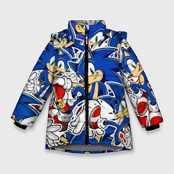 Куртка зимняя для девочки SONIC ПАТТЕРН СОНИК, цвет: 3D-светло-серый