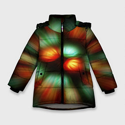 Зимняя куртка для девочки Вспышка света в виде ярких линий
