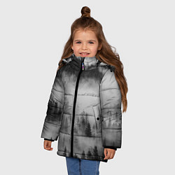 Куртка зимняя для девочки ТУМАННЫЙ ЛЕС FOREST, цвет: 3D-черный — фото 2