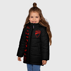 Куртка зимняя для девочки DUCATI BLACK RED LINE, цвет: 3D-светло-серый — фото 2
