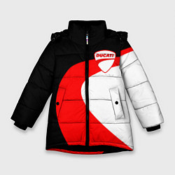 Куртка зимняя для девочки DUCATI LOGO STYLE DESIGN, цвет: 3D-черный