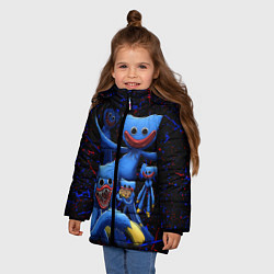 Куртка зимняя для девочки Huggy Wuggy: Players, цвет: 3D-черный — фото 2
