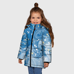 Куртка зимняя для девочки Голубая метелица, цвет: 3D-светло-серый — фото 2
