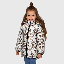 Куртка зимняя для девочки Джек Рассел Терьер, цвет: 3D-светло-серый — фото 2