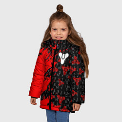 Куртка зимняя для девочки Destiny Паттерн, цвет: 3D-черный — фото 2