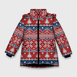 Зимняя куртка для девочки New Year Pattern