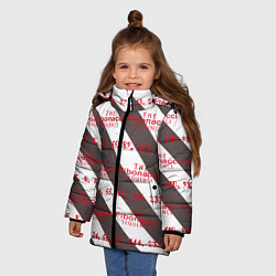 Куртка зимняя для девочки Последовательность Фибоначчи, цвет: 3D-красный — фото 2