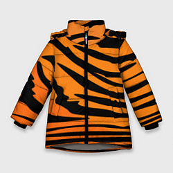 Зимняя куртка для девочки Шкура шерсть тигра
