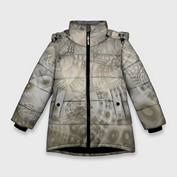 Куртка зимняя для девочки Коллекция Journey Серый песок 126-1 2, цвет: 3D-черный
