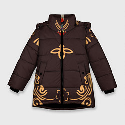 Куртка зимняя для девочки КОСТЮМ ХУ ТАО HU TAO, цвет: 3D-черный