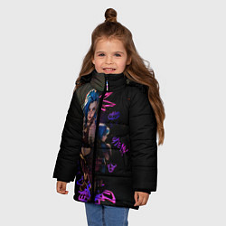 Куртка зимняя для девочки My enemy, цвет: 3D-светло-серый — фото 2
