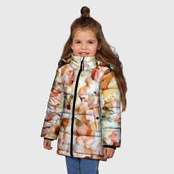 Куртка зимняя для девочки Салат Оливье Новогодняя Оливьешка, цвет: 3D-черный — фото 2