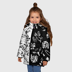 Куртка зимняя для девочки Tokyo Revengers Black & White, цвет: 3D-светло-серый — фото 2