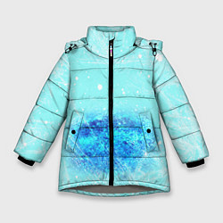 Куртка зимняя для девочки Под слоем льда, цвет: 3D-светло-серый