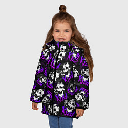 Куртка зимняя для девочки JOJO KILLER QUEEN КОРОЛЕВА УБИЙЦА УЗОР, цвет: 3D-черный — фото 2