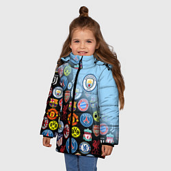 Куртка зимняя для девочки МАНЧЕСТЕР СИТИ MANCHESTER CITY, цвет: 3D-красный — фото 2