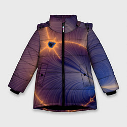Куртка зимняя для девочки Black Hole Tribute design, цвет: 3D-черный