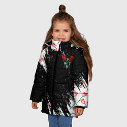 Куртка зимняя для девочки Payton Moormeie Rose, цвет: 3D-черный — фото 2