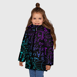 Куртка зимняя для девочки НЕОНОВЫЕ ФОРМУЛЫ NEON FORMULAS, цвет: 3D-светло-серый — фото 2
