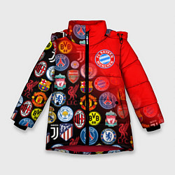 Куртка зимняя для девочки BAYERN MUNCHEN BEST FC SPORT, цвет: 3D-красный