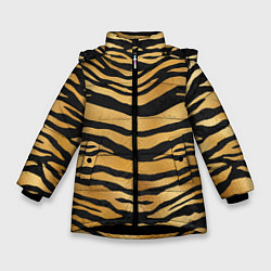 Зимняя куртка для девочки Текстура шкуры тигра