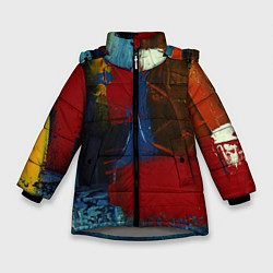 Куртка зимняя для девочки СТАРАЯ КРАСКА, цвет: 3D-светло-серый
