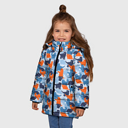 Куртка зимняя для девочки Разные Кошечки, цвет: 3D-светло-серый — фото 2