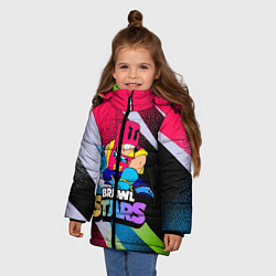 Куртка зимняя для девочки GROM BRAWLSTARS ART, цвет: 3D-светло-серый — фото 2
