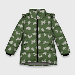 Куртка зимняя для девочки Камуфляж: берёзка, цвет: 3D-светло-серый