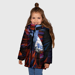 Куртка зимняя для девочки Рыбка, исполняющая желания, цвет: 3D-красный — фото 2