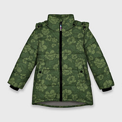 Куртка зимняя для девочки Хохлома камуфляж, цвет: 3D-светло-серый