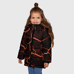 Куртка зимняя для девочки Раскаленная лаваhot lava, цвет: 3D-красный — фото 2