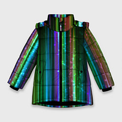 Зимняя куртка для девочки Свет неоновой радуги