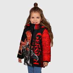 Куртка зимняя для девочки ДИЛЮК DILUC ГЕНШИН ИМПАКТ, цвет: 3D-светло-серый — фото 2