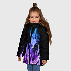 Куртка зимняя для девочки ОГОНЬ НЕОНОВЫЙ, цвет: 3D-светло-серый — фото 2