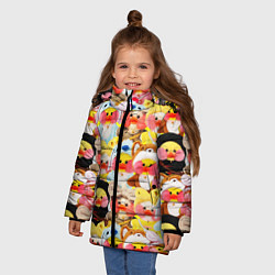 Куртка зимняя для девочки УТЯ УТОЧКА ЛАЛАФАНФАН ПАТТЕРН, цвет: 3D-черный — фото 2