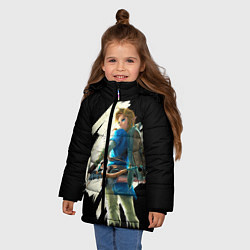 Куртка зимняя для девочки Линк с луком, цвет: 3D-черный — фото 2