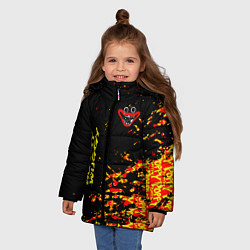 Куртка зимняя для девочки Poppy Playtime huggy wuggy хагги вагги, цвет: 3D-светло-серый — фото 2
