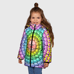 Куртка зимняя для девочки Psychedelic Lalafanfan, цвет: 3D-светло-серый — фото 2