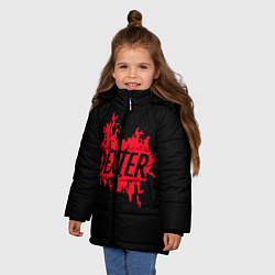 Куртка зимняя для девочки Декстер Новая Кровь Класс, цвет: 3D-черный — фото 2