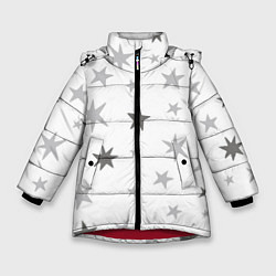 Куртка зимняя для девочки Звездочкиstars, цвет: 3D-красный