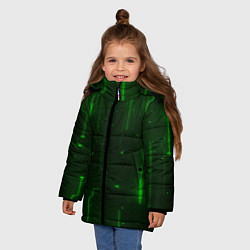 Куртка зимняя для девочки В Пространстве Неонового Света, цвет: 3D-светло-серый — фото 2