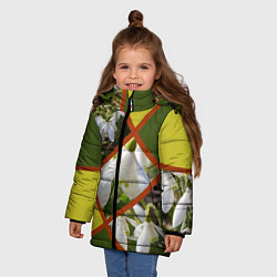 Куртка зимняя для девочки Весна 8 Марта Подснежники, цвет: 3D-светло-серый — фото 2